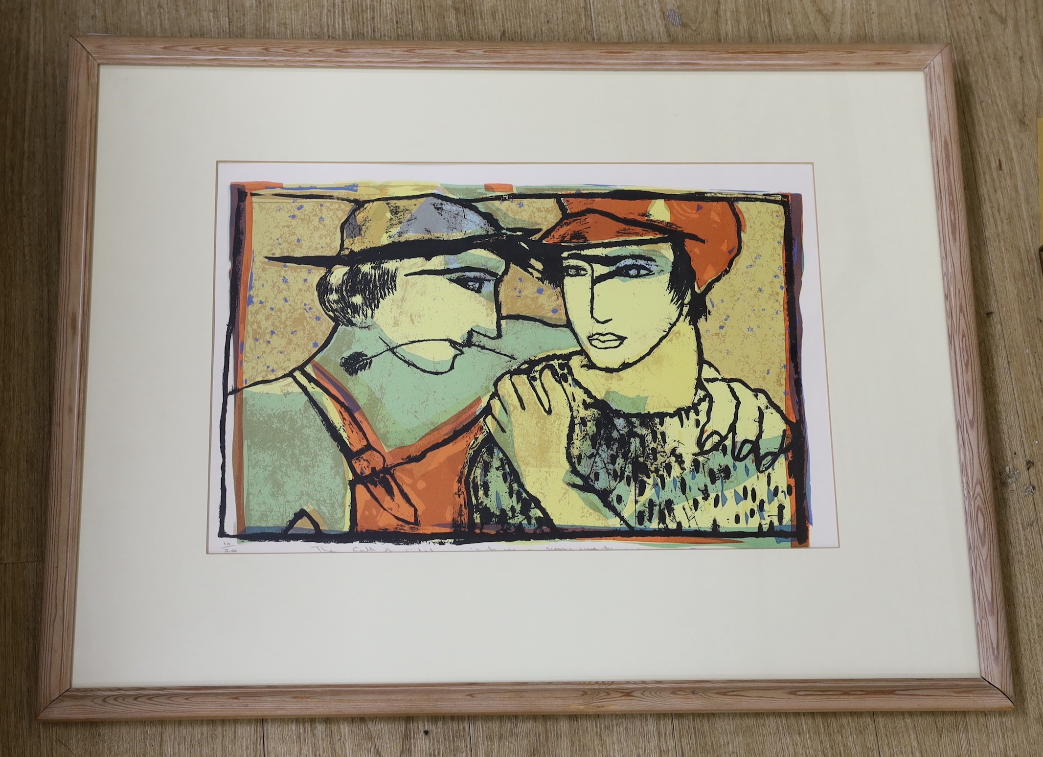 Carol Robertson, screenprint, 'The Call of Calalonga', signed in pencil, 10/20, 38 x 57cm
